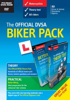 The official DVSA biker pack [DVD] de Driver and Vehicle Standards Agency