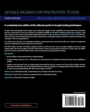 Google Hacking for Penetration Testers de Bill Gardner