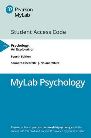 Mypsychlab Without Pearson Etext -- Standalone Access Card -- For Psychology de Saundra K. Ciccarelli