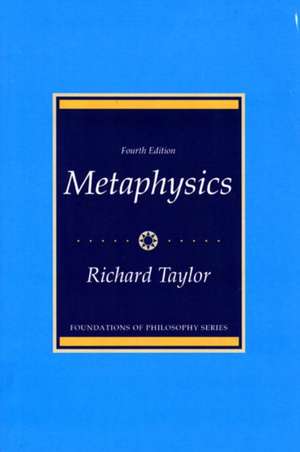 Metaphysics de Richard Taylor