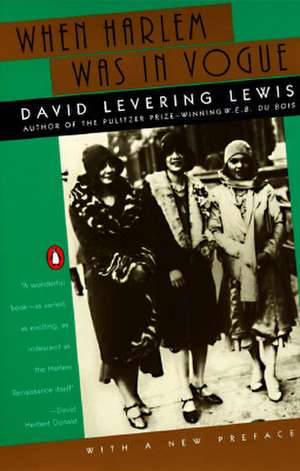 When Harlem Was in Vogue de David Levering Lewis