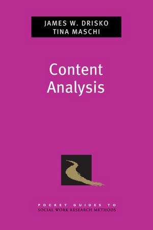 Content Analysis de James Drisko