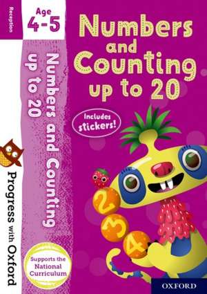 Progress with Oxford: Numbers and Counting up to 20 Age 4-5 de Paul Hodge