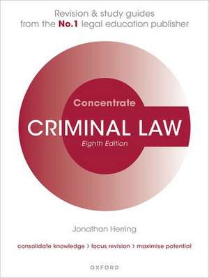 Criminal Law Concentrate: Law Revision and Study Guide de Jonathan Herring