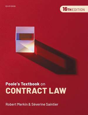 Poole's Textbook on Contract Law de Robert Merkin KC