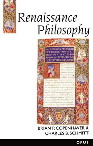 Renaissance Philosophy de Brian P. Copenhaver