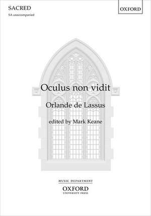 Oculus non vidit de Orlande de Lassus