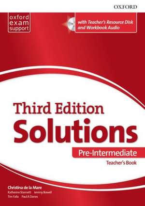 Solutions: Pre-Intermediate: Teacher's Pack: Leading the way to success de Paul Davies
