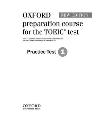 Oxford preparation course for the TOEIC® test: Practice Test 1