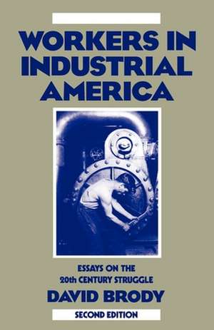 Workers in Industrial America: Essays on the Twentieth Century Struggle de David Brody