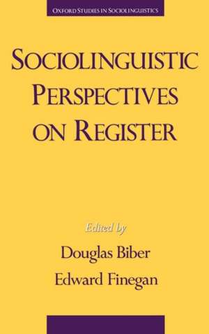 Sociolinguistic Perspectives on Register de Douglas Biber