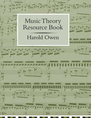 Music Theory Resource Book de Harold Owen