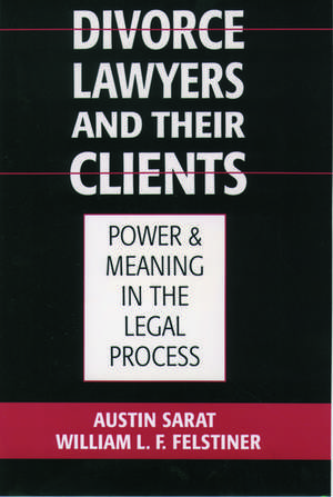 Divorce Lawyers and Their Clients: Power and Meaning in the Legal Process de Austin Sarat