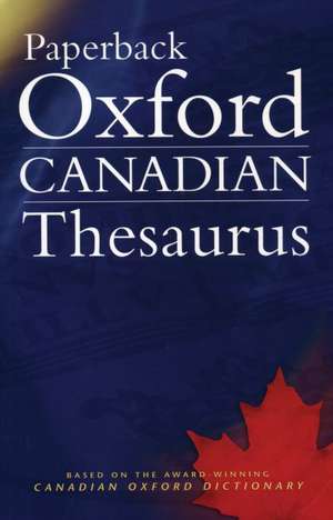 Paperback Oxford Canadian Thesaurus de Robert Pontisso