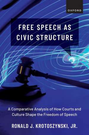 Free Speech as Civic Structure: A Comparative Analysis of How Courts and Culture Shape the Freedom of Speech de Ronald J. Krotoszynski, Jr.