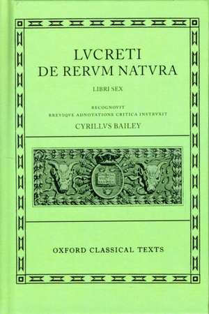 Lucretius De Rerum Natura de Cyril Bailey