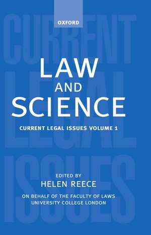 Law and Science: Current Legal Issues 1998: Volume 1 de Helen Reece