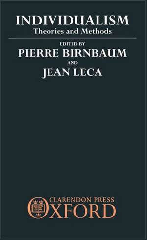 Individualism: Theories and Methods de Pierre Birnbaum