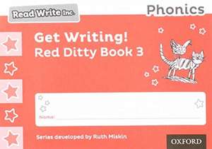 Read Write Inc. Phonics: Get Writing! Red Ditty Book 3 Pack of 10 de Ruth Miskin