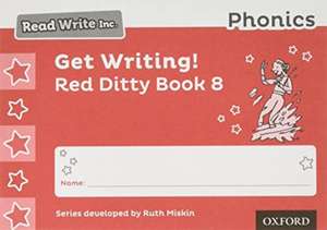 Read Write Inc. Phonics: Get Writing! Red Ditty Book 8 Pack of 10 de Ruth Miskin