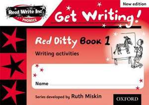 Read Write Inc. Phonics: Get Writing!: Red Ditty Books 1-5 Pack of 50 de Ruth Miskin