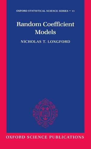 Random Coefficient Models de Nicholas T. Longford