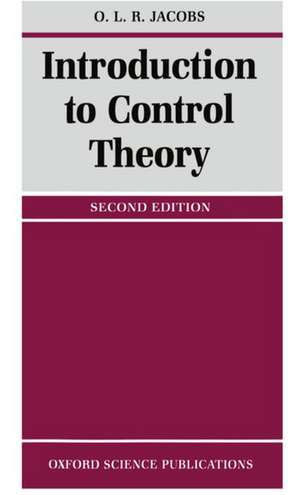 Introduction to Control Theory de O. L. R. Jacobs