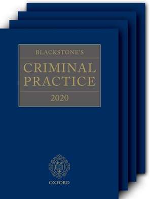 Blackstone's Criminal Practice 2020 (Book and All Supplements) de David Ormerod QC (Hon)