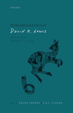 Philosophical Letters of David K. Lewis: Volume 2: Mind, Language, Epistemology de David K. Lewis