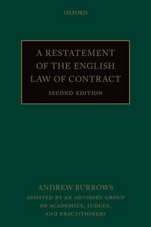 A Restatement of the English Law of Contract de Andrew Burrows