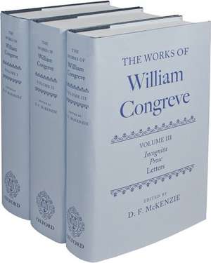 The Works of William Congreve de D. F. McKenzie