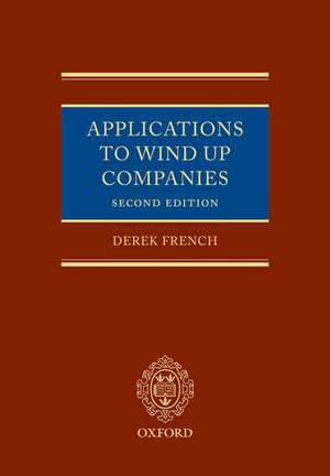 Applications to Wind Up Companies de Derek French