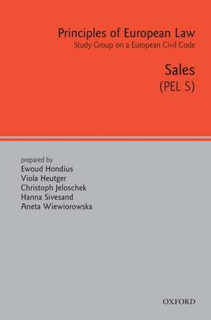 Principles of European Law: Sales Contract de Ewoud Hondius