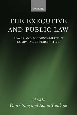 The Executive and Public Law: Power and Accountability in Comparative Perspective de Paul Craig