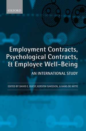 Employment Contracts, Psychological Contracts, and Employee Well-Being: An International Study de David E. Guest