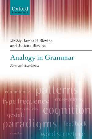 Analogy in Grammar: Form and Acquisition de James P. Blevins