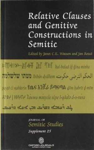 Relative Clauses and Genitive Construction in Semitic de Janet Watson