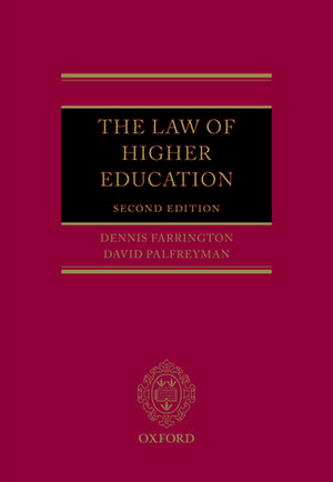 The Law of Higher Education de Dennis Farrington