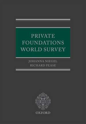 Private Foundations World Survey de Johanna Niegel