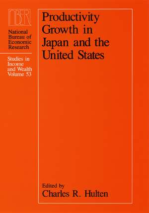 Productivity Growth in Japan and the United States de Charles R. Hulten