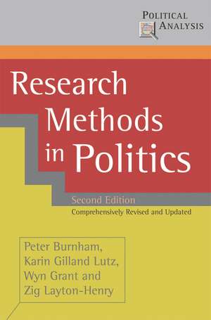 Research Methods in Politics de Wyn Grant