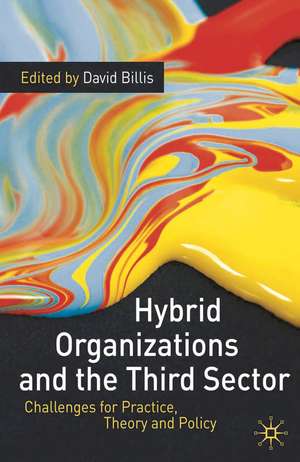 Hybrid Organizations and the Third Sector: Challenges for Practice, Theory and Policy de David Billis