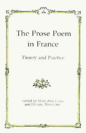 The Prose Poem in France de Caws/riffate