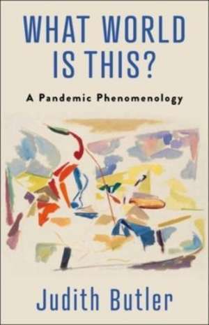 What World Is This? – A Pandemic Phenomenology de Judith Butler