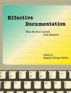 Effective Documentation de Stephen Doheny-Farina