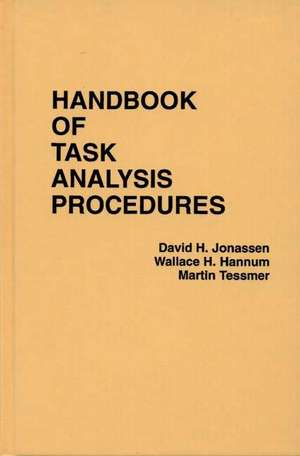 Handbook of Task Analysis Procedures de David H. Jonassen