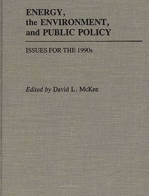 Energy, the Environment, and Public Policy: Issues for the 1990s de David L. McKee