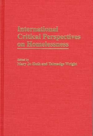 International Critical Perspectives on Homelessness de Mary Jo Huth