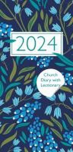 Church Pocket Book and Diary 2024 Navy Floral with Lectionary de Spck .