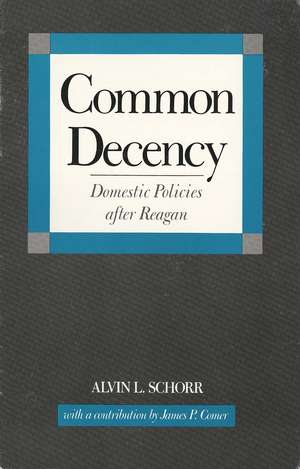 Common Decency: Domestic Policies after Reagan de Alvin L. Schorr